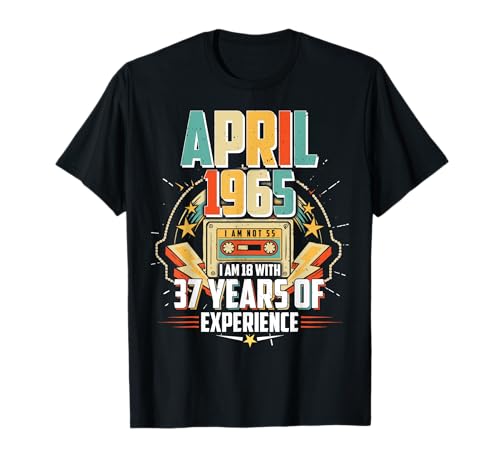 Comprar 55 Años Promoción 55 cumpleaños 1965 Abril Camiseta Top Precio 2024 | regaloscumple.com