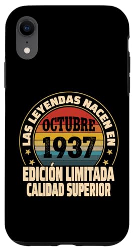 Consigue ahora Carcasa para iPhone Cumpleaños XR Edición Limitada Octubre 1937 - Cumpleaños 87 Años Ofertas 2024 | regaloscumple.com