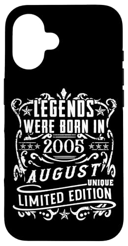 Comprar Carcasa para iPhone 16 Cumpleaños Agosto 2005 Edición Limitada Ideas para regalar Regalo Legend Ofertas 2025 | regaloscumple.com