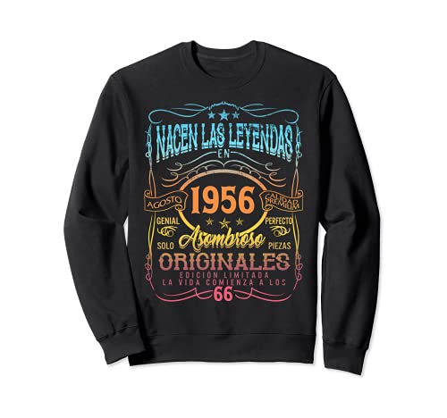 Comprar Navidad Leyendas Agosto 1956 66 Años Cumpleaños Hombre Mujer Vintage Sudadera Top Precio 2024 | regaloscumple.com