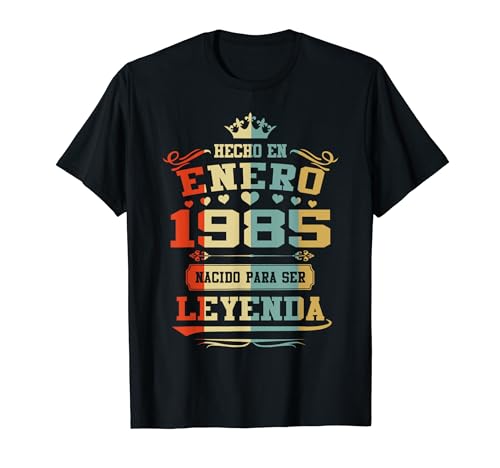 Comprar Catálogo Hecho En Enero 1985 Cumpleaños 39 Años Leyenda Camiseta Top Precio 2024 | regaloscumple.com