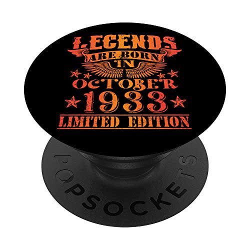 Consigue ahora Cumpleaños Octubre 1933 Edición Limitada Ideas para regalar Regalo Used Vintage PopSockets PopGrip Intercambiable Top Precio 2024 | regaloscumple.com