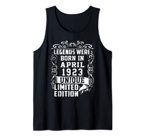 Consigue ahora Cumpleaños Abril Navidad 1923 Edición Limitada Regalo April Camiseta sin Mangas Ofertas 2024 | regaloscumple.com