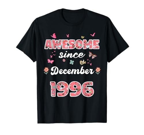 Consigue ahora Impresionante desde diciembre 1996 BlackFriday flores 1996 Diciembre Cumpleaños Camiseta Top Precio 2025 | regaloscumple.com