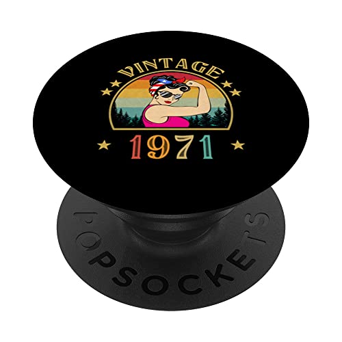 Comprar Regalo cumpleaños 52 años para mujeres retro vintage 1971 PopSockets Regalos PopGrip Intercambiable Top Precio 2025 | regaloscumple.com