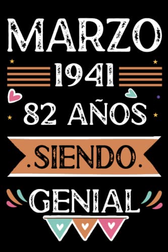 Consigue ahora CUADERNO Marzo 1941 82 Años Siendo Genial: Libro visitas cuaderno Cumpleaños 110 páginas felicitaciones idea regalo regalo Para la esposa novia mujer La madre Top Precio 2025 | regaloscumple.com