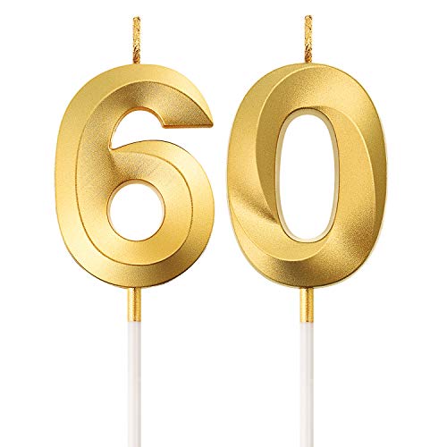 Comprar Velas Cumpleaños 60 Velas Numeros Pastel Topper Decoración Promoción Pastel Feliz Cumpleaños para Fiesta Cumpleaños Boda Aniversario Celebración Rebajas 2025 | regaloscumple.com