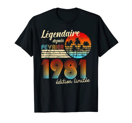 Consigue ahora Cumpleaños Nacidos En Legendario Desde Regalo Catálogo Febrero 1981 Camiseta Ofertas 2025 | regaloscumple.com