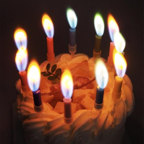 Ofertas en regaloscumple.com Artisoul® 18 Piezas Velas Cumpleaños - Llama de Colores Bengalas Vela Bautizo Decoración para la Niños y Niñas Adultos Bodas Pastel, 9cm