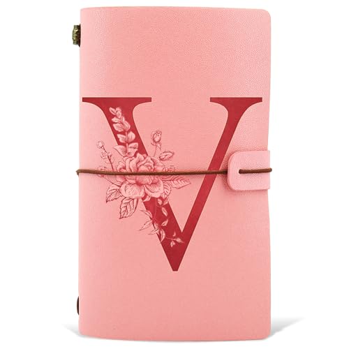 Comprar Cuaderno Cuero PU inicial Diario Viaje Diario Personal Cumpleaños Graduación Navidad Regalos para Hija Niña Estudiantes Hermana Mujeres Cumpleaños Amigas Rosa (V) Ofertas 2025 | regaloscumple.com