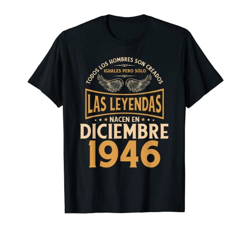 Comprar Cumpleaños Hombre Regalos Las Leyendas Diciembre 1946 Camiseta Navidad Ofertas 2024 | regaloscumple.com