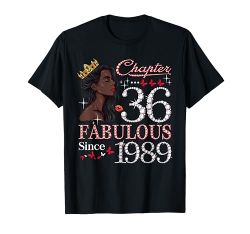 Comprar Womens Chapter 36 EST 1989 36 Years Catálogo Old 36th Birthday Queen Camiseta Ofertas 2024 | regaloscumple.com