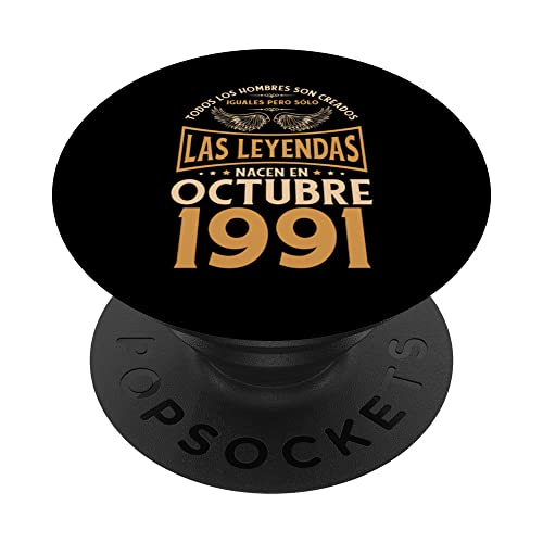 Consigue Ideas para regalar ahora Cumpleaños Hombre Regalos Las Leyendas Octubre 1991 PopSockets PopGrip Intercambiable Rebajas 2024 | regaloscumple.com