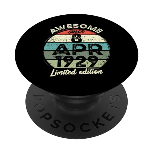 Comprar 8 abril 1929 Promoción 95 cumpleaños 95 años 2024 Cumpleaños PopSockets PopGrip Adhesivo Top Precio 2025 | regaloscumple.com