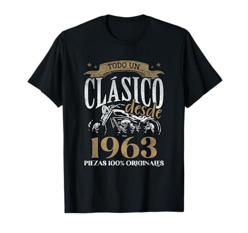 Comprar Nacido en 1963 - 60 Años Regalos Cumpleaños Moto Biker Hombre Motero Camiseta Top Precio 2023 | regaloscumple.com