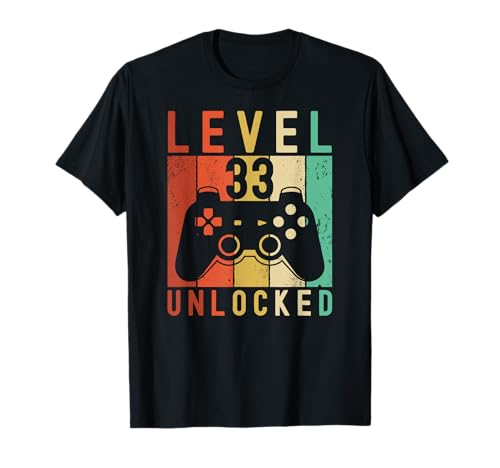 Comprar Nivel BlackFriday 33 Desbloqueado Gamer Videojuegos Juegos Hombres Cumpleaños 33 Camiseta Top Precio 2025 | regaloscumple.com