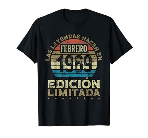 Consigue ahora Promoción Las Leyendas nacen en Febrero 1969 - 55 Años Cumpleaños Camiseta Rebajas 2024 | regaloscumple.com