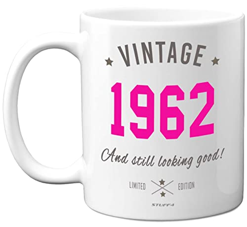Comprar Stuff4 Taza Navidad vintage 1962 regalos cumpleaños 1962 para mujeres Cumpleaños regalos cumpleaños 61 para mujeres taza 61 cumpleaños para mujeres 61 tazas cerámica aptas para Rebajas 2024 | regaloscumple.com