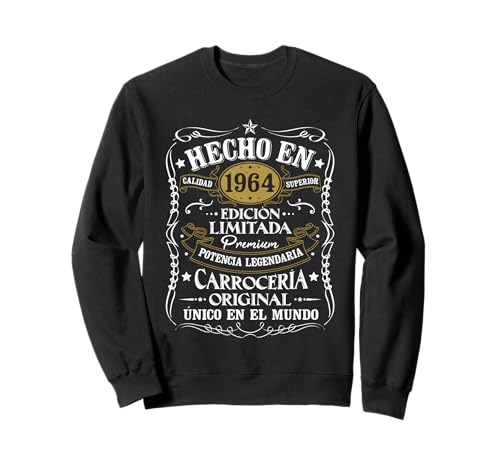 Comprar 60 Cumpleaños 60 Años Hombre Hecho en 1964 Navidad Vintage Regalo Sudadera Ofertas 2024 | regaloscumple.com