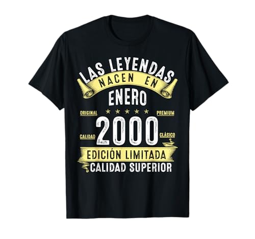 Consigue ahora 25 Años Cumpleaños Las Navidad Leyendas Nacen En Enero 2000 Camiseta Ofertas 2025 | regaloscumple.com