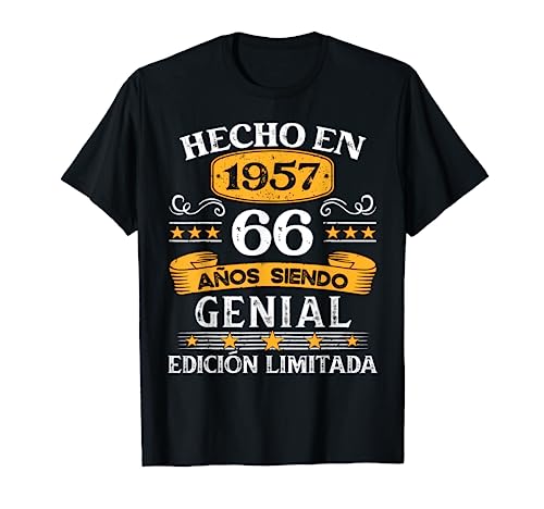 Oferta 66 Años Regalo Hecho 1957 En Camiseta