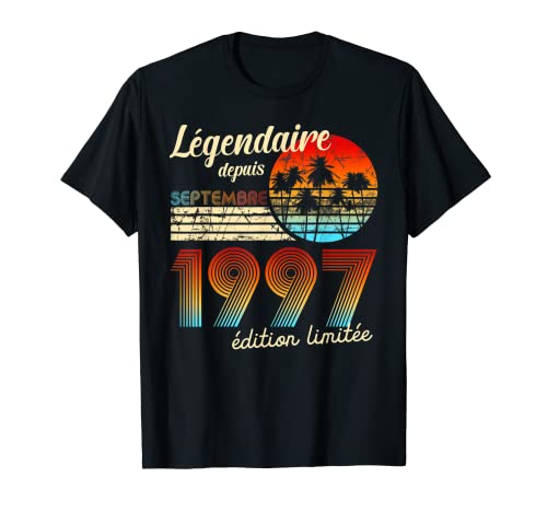 Comprar Cumpleaños Nacidos En Legendario Desde Regalos Regalo Septiembre 1997 Camiseta Rebajas 2025 | regaloscumple.com