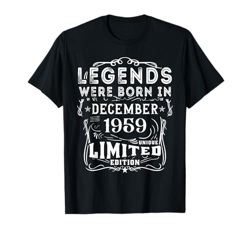 Consigue ahora Cumpleaños Diciembre 1959 Edición Ideas para regalar Limitada Regalo Vintage Camiseta Rebajas 2024 | regaloscumple.com