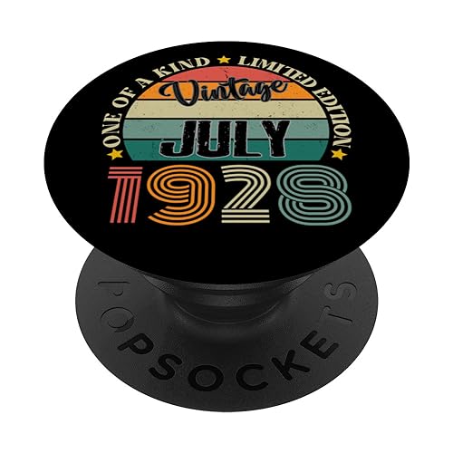 Comprar Promoción 96 Años Vintage Julio 1928 96 Cumpleaños Retro PopSockets PopGrip Intercambiable Rebajas 2024 | regaloscumple.com