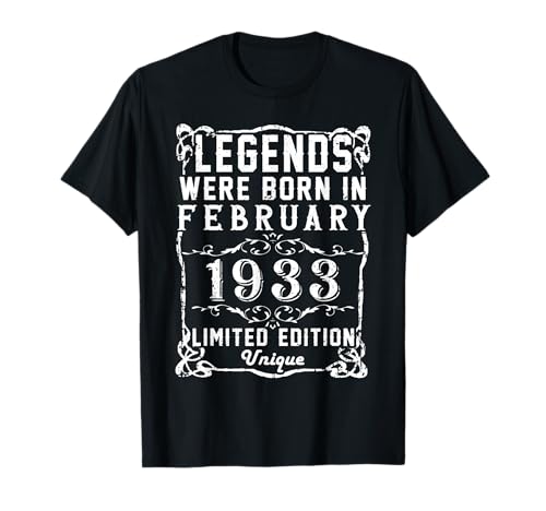 Comprar Cumpleaños Febrero 1933 Edición Limitada Ideas para regalar Regalo February Camiseta Rebajas 2025 | regaloscumple.com