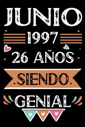 Consigue ahora CUADERNO Junio BlackFriday 1997 26 Años Siendo Genial: Libro visitas cuaderno 110 páginas felicitaciones idea regalo regalo Para la esposa novia mujer La madre Ofertas 2023 | regaloscumple.com