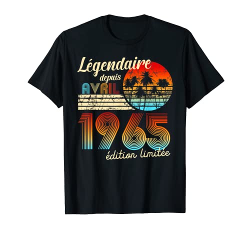 Consigue ahora Cumpleaños Nacidos En Legendario Desde Regalo Catálogo Abril 1965 Camiseta Rebajas 2025 | regaloscumple.com