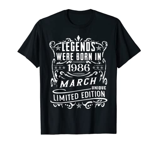 Oferta Cumpleaños 1986 Limitada March Camiseta