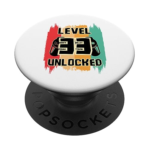 Consigue ahora Nivel 33 desbloqueado 33 años para hombres Navidad regalo 33 cumpleaños PopSockets PopGrip Intercambiable Ofertas 2025 | regaloscumple.com