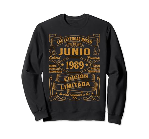 Consigue ahora Las Leyendas Nacen En Junio Regalos 1989 35 Años Cumpleaños Hombre Sudadera Rebajas 2024 | regaloscumple.com