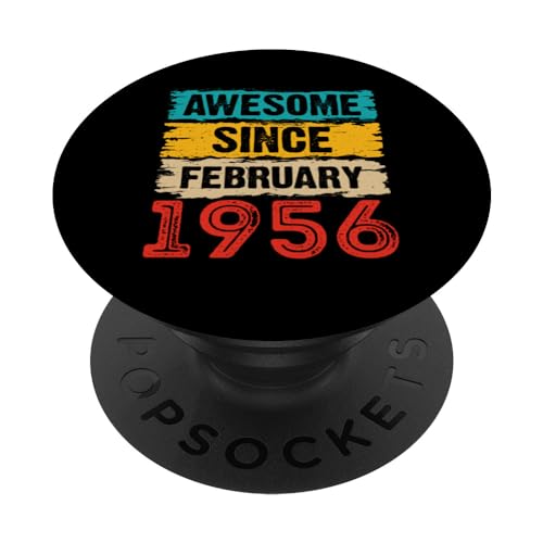 Consigue Navidad ahora 68 años impresionante desde febrero 1956 Regalos cumpleaños 68 PopSockets PopGrip Intercambiable Ofertas 2024 | regaloscumple.com