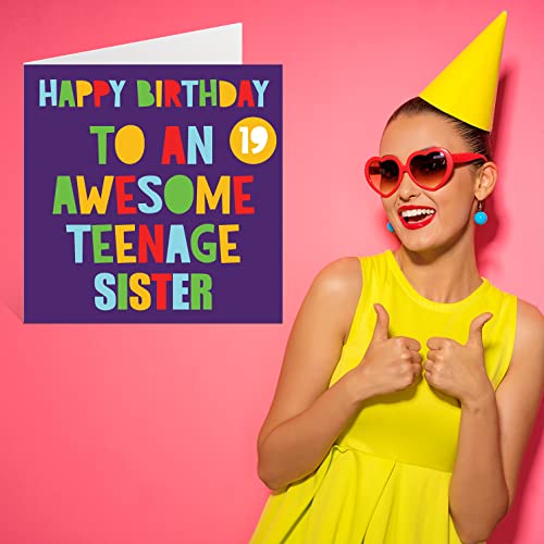 Ofertas de última hora Divertidas cumpleaños 19 – hermana 19 Tarjeta cumpleaños Hermana, Regalos 145