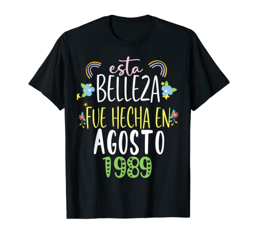 Comprar BlackFriday Hecha En agosto 1989 Mujer Regalo 33 años Cumpleaños Camiseta Rebajas 2025 | regaloscumple.com