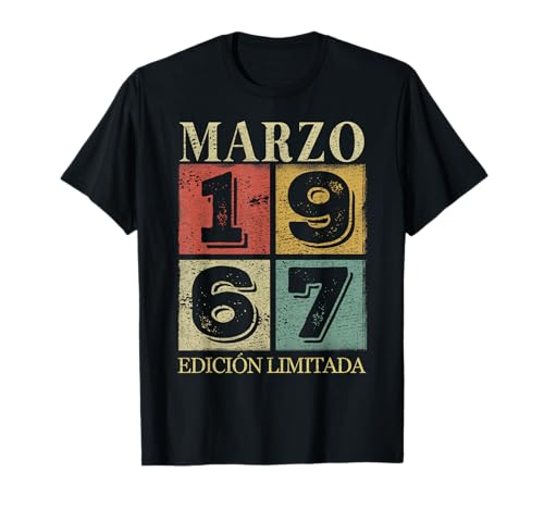 Consigue ahora 56 Navidad Años Cumpleaños 1967 Hombre 56 Marzo Edición Limitada Camiseta Ofertas 2024 | regaloscumple.com