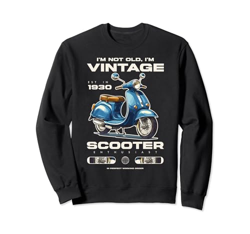 Comprar Motoneta Ciclomotor Catálogo clásico Jinete Cumpleaños 1930 Sudadera Top Precio 2024 | regaloscumple.com