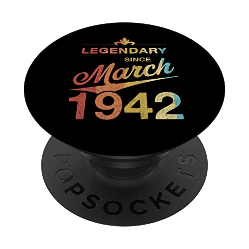 Consigue ahora 80 cumpleaños Nacido en Marzo 1942 Vintage 80 años PopSockets PopGrip Ideas para regalar Intercambiable Rebajas 2024 | regaloscumple.com