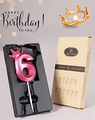 Ofertas 1 vela 6, Velas,3D Cumpleaños con Corona Decoración Velas Cumpleaños