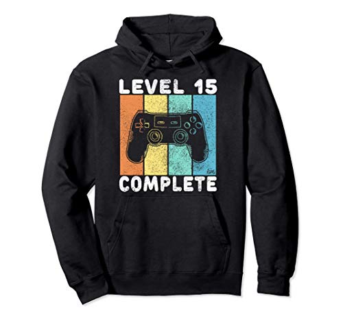 Consigue ahora Camiseta Gamer 15 Cumpleaños Regalo Para Niños 15 Años Sudadera Navidad con Capucha Rebajas 2025 | regaloscumple.com