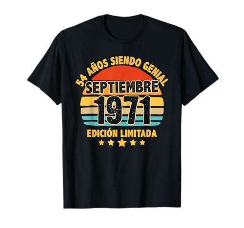 Comprar Septiembre 1971 54 Catálogo Años Hombre Cumpleaños Septiembre 1971 Camiseta Top Precio 2025 | regaloscumple.com