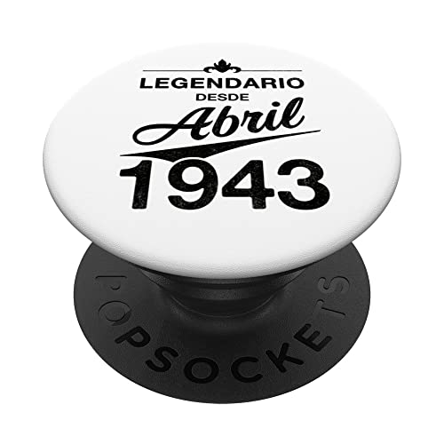 Consigue ahora 80 cumpleaños Nacido en Cumpleaños Abril 1943 Vintage 80 años PopSockets PopGrip Intercambiable Top Precio 2023 | regaloscumple.com