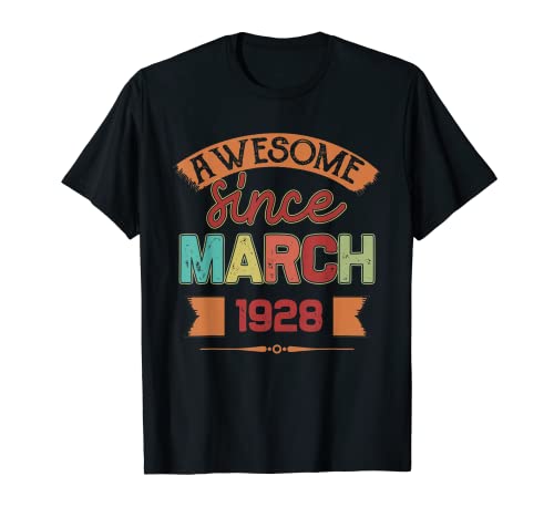Comprar Impresionante desde marzo 1928 Regalos Ideas para regalar cumpleaños 92 años Camiseta Ofertas 2024 | regaloscumple.com