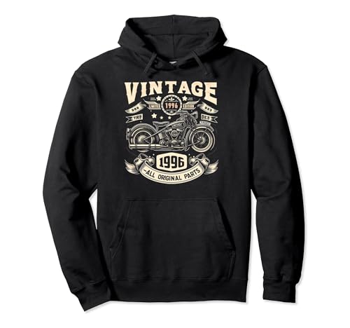 Comprar Vintage 1996 Navidad Nacido en 1996 28 cumpleaños motociclistas Sudadera con Capucha Rebajas 2024 | regaloscumple.com
