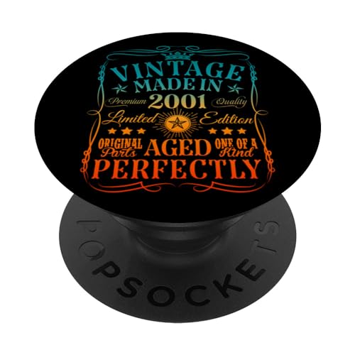 Consigue ahora Decoraciones vintage cumpleaños número 23 vintage Promoción 2001 23 cumpleaños PopSockets PopGrip Intercambiable Ofertas 2025 | regaloscumple.com