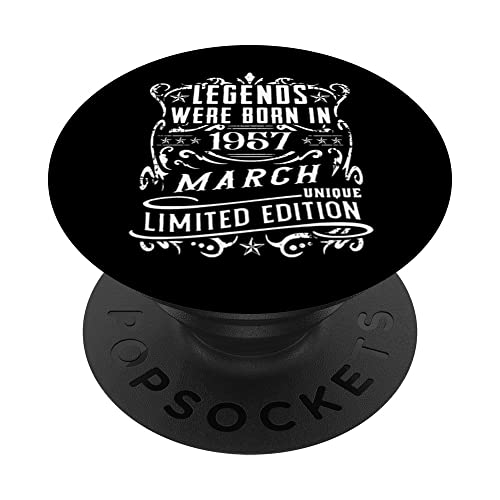 Consigue ahora Cumpleaños Marzo Ideas para regalar 1957 Edición Limitada Regalo March 1957 PopSockets PopGrip Intercambiable Top Precio 2025 | regaloscumple.com