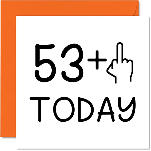 Consigue ahora Tarjeta cumpleaños 54 años divertida mujer dedo medio tarjetas cumpleaños groseras Cumpleaños hombres tarjetas felicitación cumpleaños 145 mm x 145 mm tarjetas broma mamá papá abuelo abuela tía tío Rebajas 2024 | regaloscumple.com