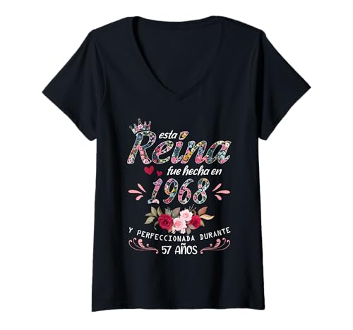 Consigue ahora Cumpleaños Mujer Hecha En 1968 57 Años Regalo Mujer 57 Cumpleaños Decoración Camiseta Cuello V Top Precio 2024 | regaloscumple.com